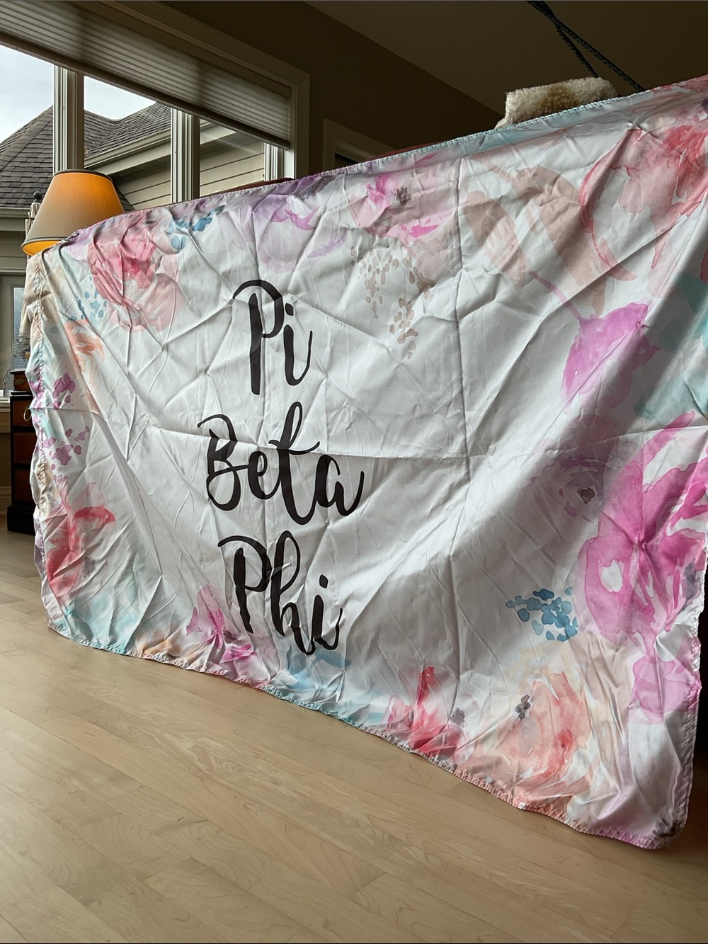 Pi Beta Phi Floral Sorority Flag Banner - Picture 7 of 9
